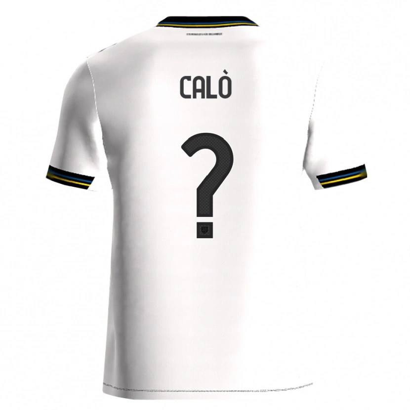 Danxen Enfant Maillot Simone Calò #0 Blanc Noir Tenues Domicile 2025/26 T-Shirt