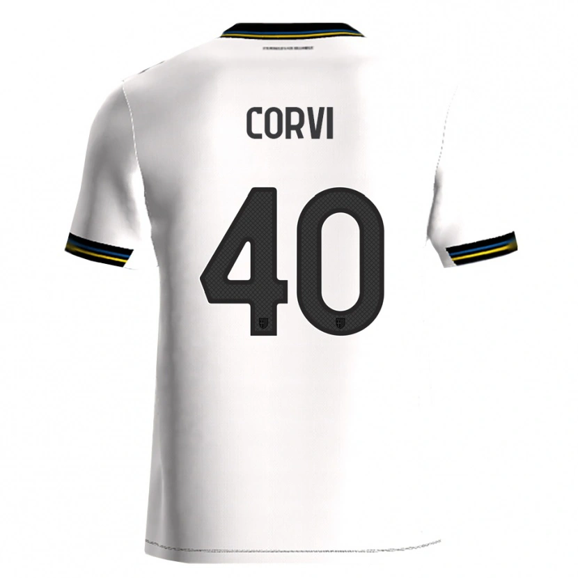 Danxen Enfant Maillot Edoardo Corvi #40 Blanc Noir Tenues Domicile 2025/26 T-Shirt