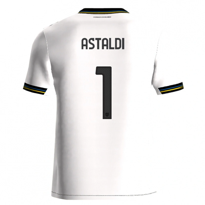 Danxen Enfant Maillot Gianluca Astaldi #1 Blanc Noir Tenues Domicile 2025/26 T-Shirt