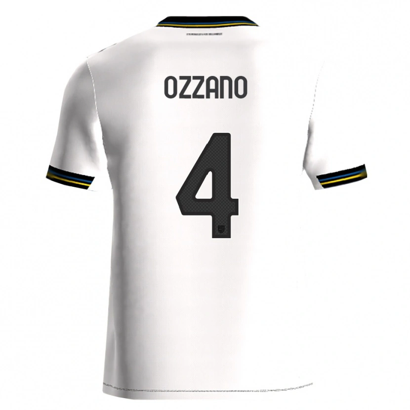 Danxen Enfant Maillot Roberto Ozzano #4 Blanc Noir Tenues Domicile 2025/26 T-Shirt