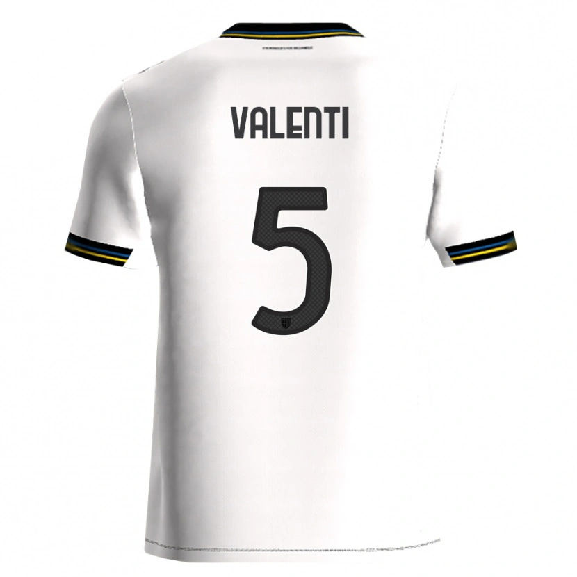 Danxen Enfant Maillot Lautaro Valenti #5 Blanc Noir Tenues Domicile 2025/26 T-Shirt