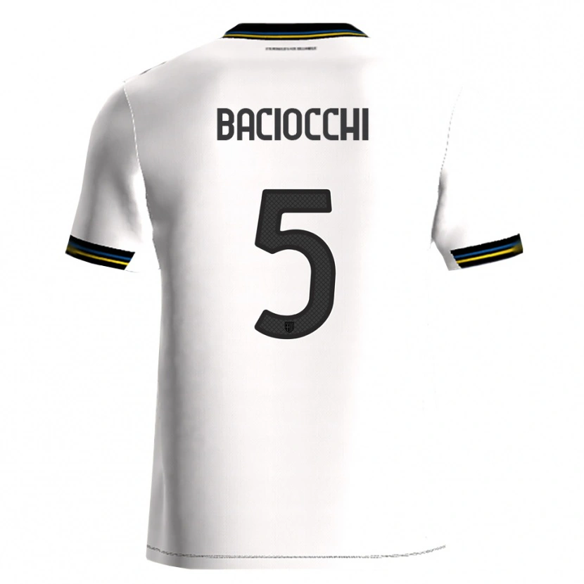 Danxen Enfant Maillot Giulio Baciocchi #5 Blanc Noir Tenues Domicile 2025/26 T-Shirt