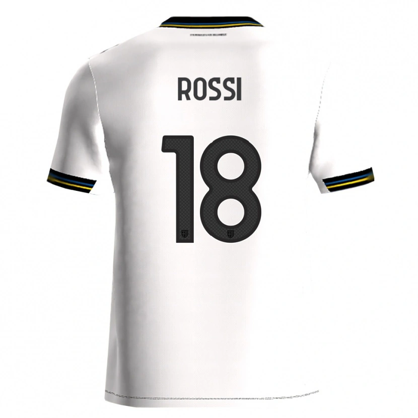 Danxen Enfant Maillot Diego Rossi #18 Blanc Noir Tenues Domicile 2025/26 T-Shirt
