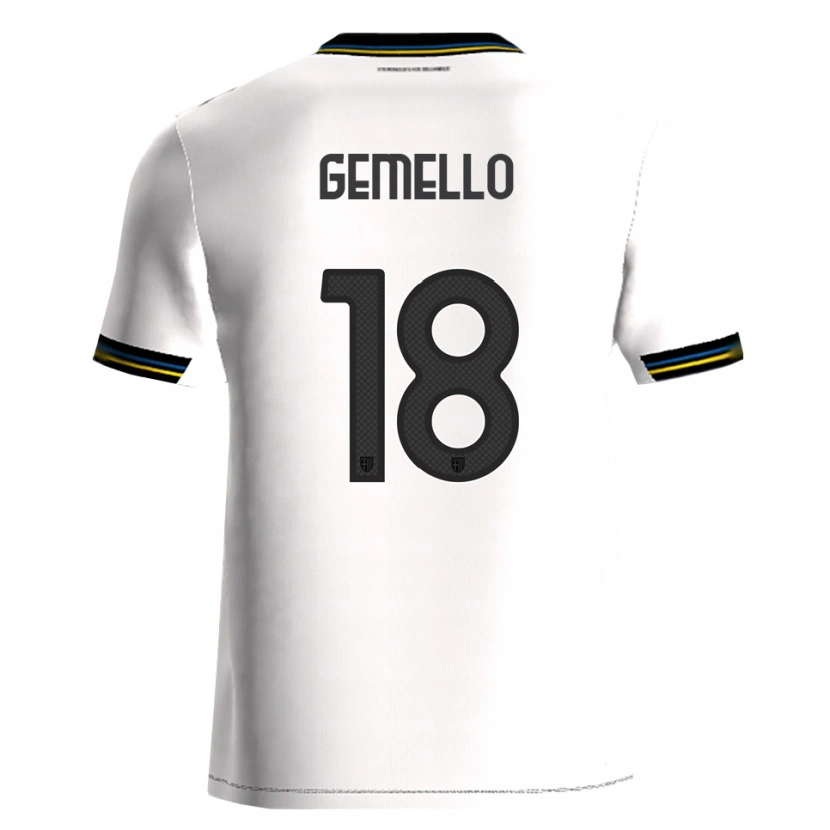 Danxen Enfant Maillot Andrea Gemello #18 Blanc Noir Tenues Domicile 2025/26 T-Shirt