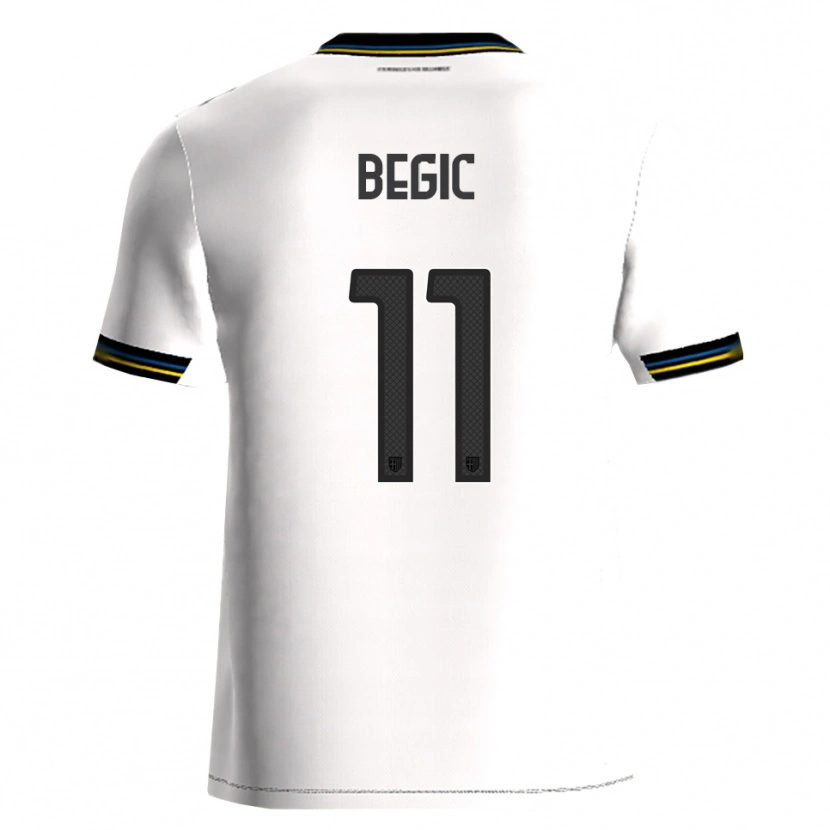 Danxen Enfant Maillot Tjas Begic #11 Blanc Noir Tenues Domicile 2025/26 T-Shirt