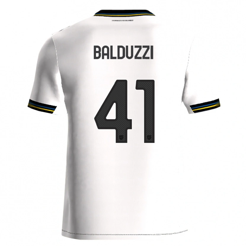 Danxen Enfant Maillot Davide Balduzzi #41 Blanc Noir Tenues Domicile 2025/26 T-Shirt