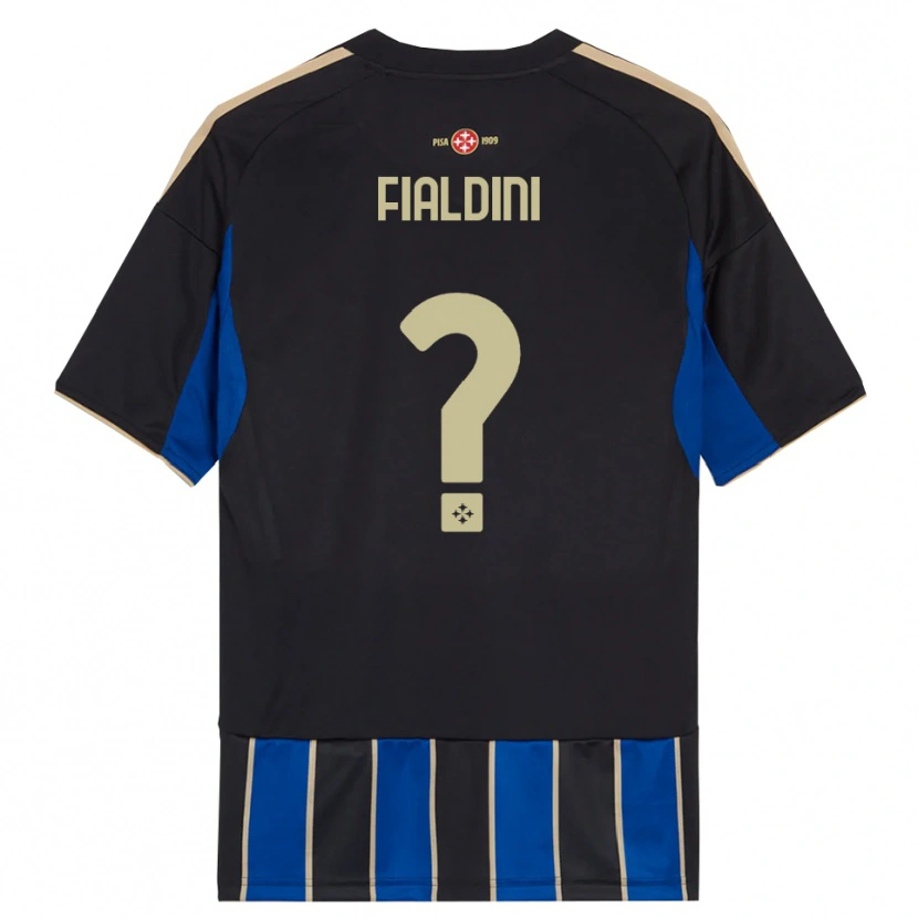 Danxen Enfant Maillot Filippo Fialdini #0 Noir Bleu Tenues Domicile 2025/26 T-Shirt