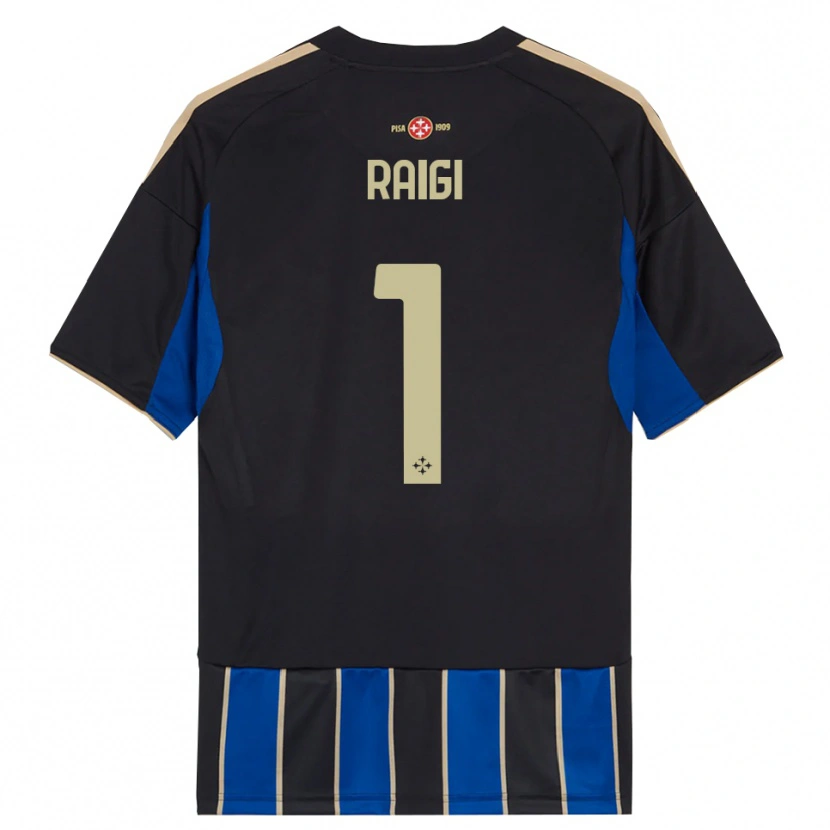 Danxen Enfant Maillot Francesco Raigi #1 Noir Bleu Tenues Domicile 2025/26 T-Shirt