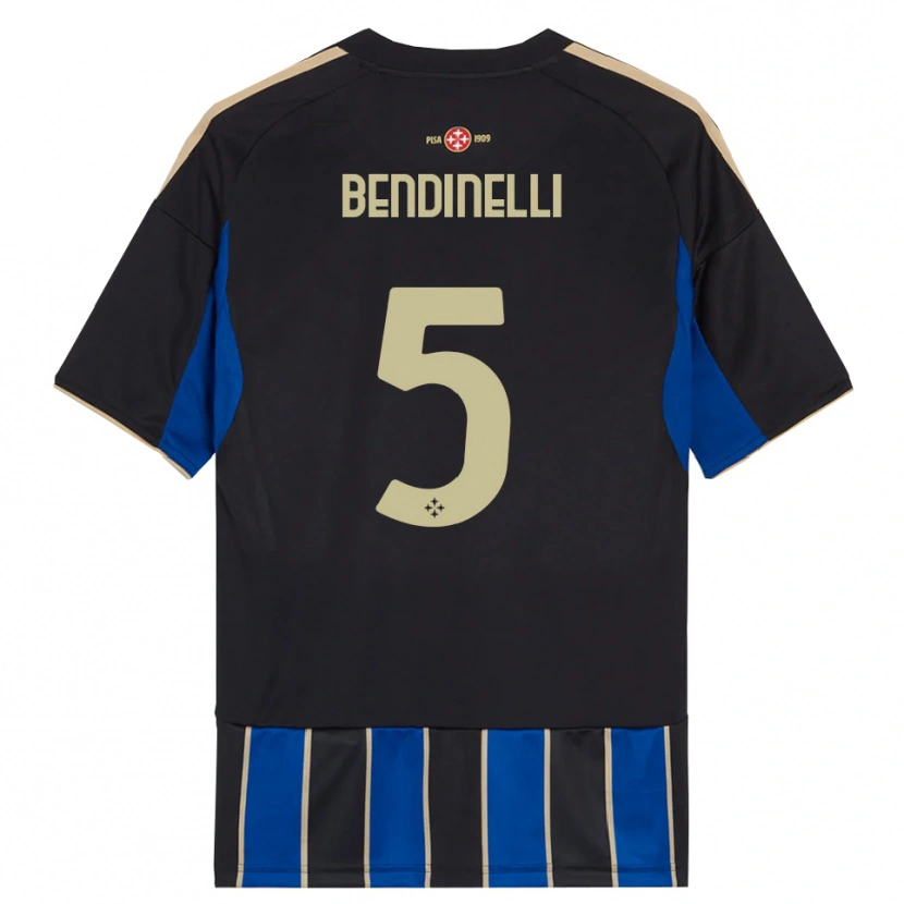 Danxen Enfant Maillot Louis Bendinelli #5 Noir Bleu Tenues Domicile 2025/26 T-Shirt