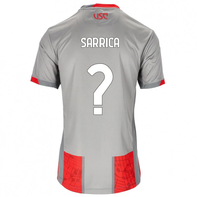Danxen Enfant Maillot Antonino Sarrica #0 Rouge Gris Tenues Domicile 2025/26 T-Shirt