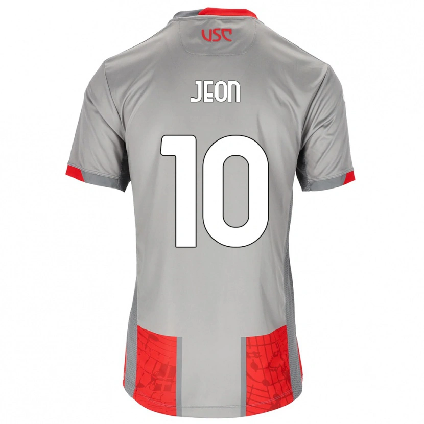 Danxen Enfant Maillot Joseph Jeon #10 Rouge Gris Tenues Domicile 2025/26 T-Shirt