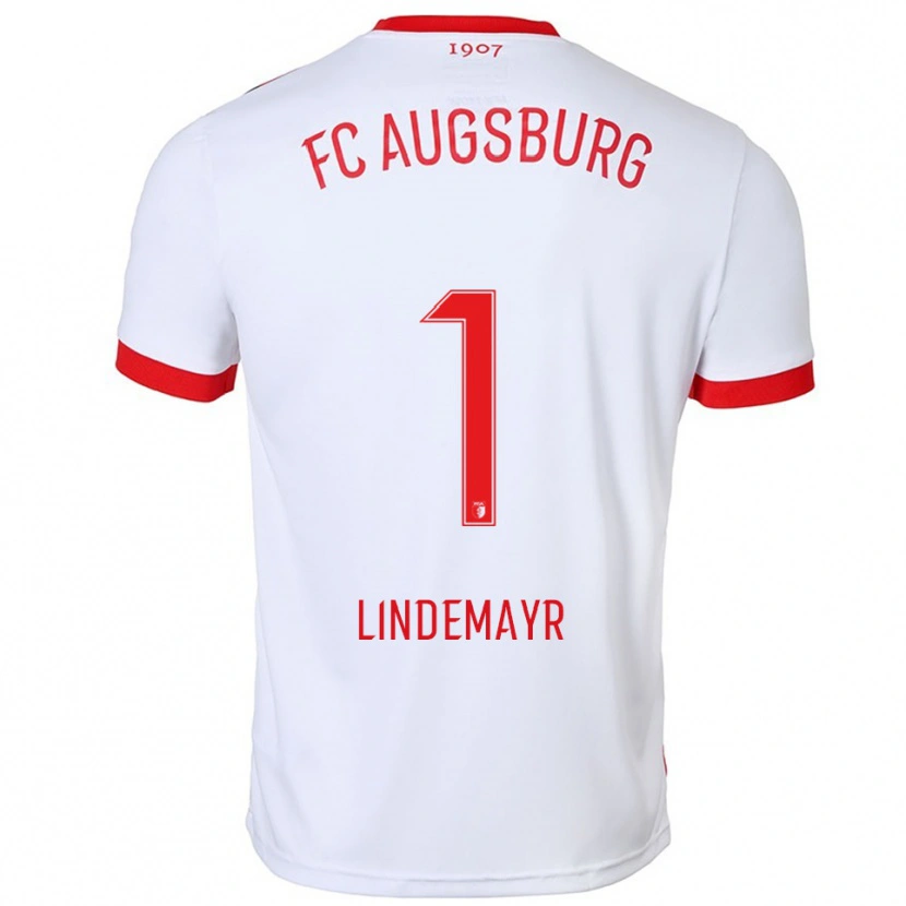 Danxen Enfant Maillot Lisa Lindemayr #1 Blanc Rouge Tenues Domicile 2025/26 T-Shirt