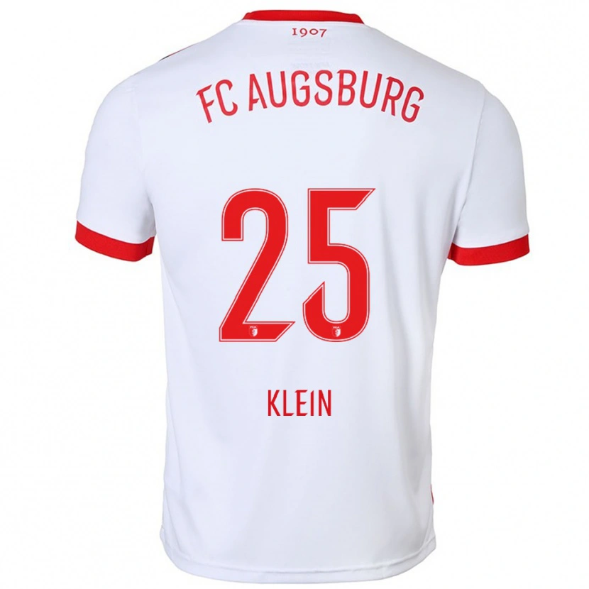 Danxen Enfant Maillot Daniel Klein #25 Blanc Rouge Tenues Domicile 2025/26 T-Shirt