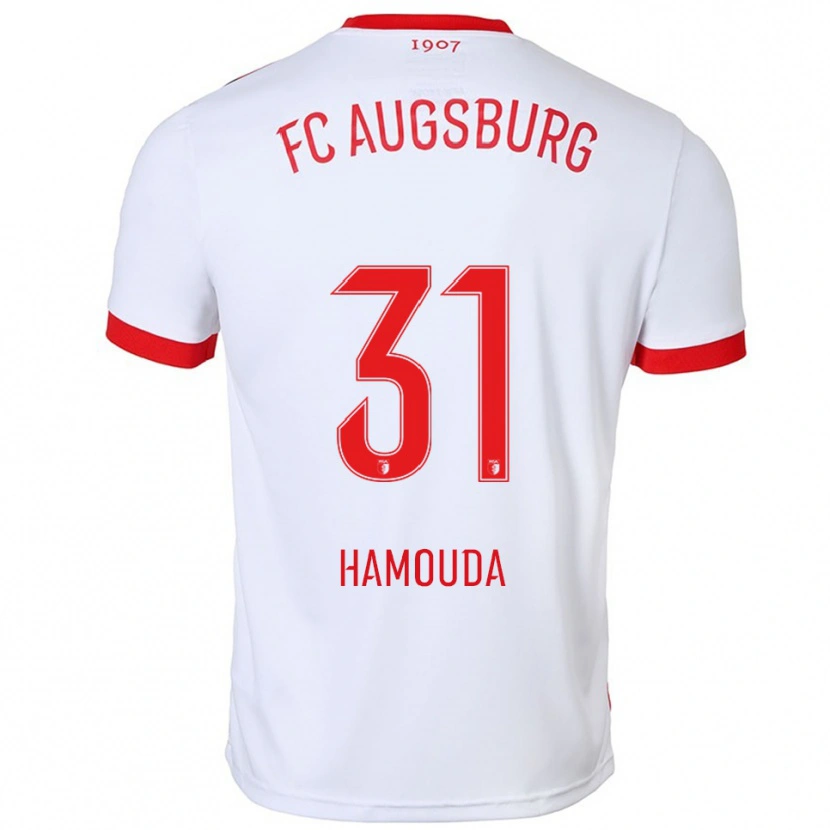 Danxen Enfant Maillot Hania Hamouda #31 Blanc Rouge Tenues Domicile 2025/26 T-Shirt