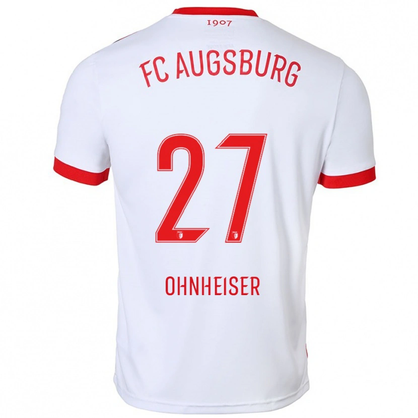 Danxen Enfant Maillot Nico Ohnheiser #27 Blanc Rouge Tenues Domicile 2025/26 T-Shirt