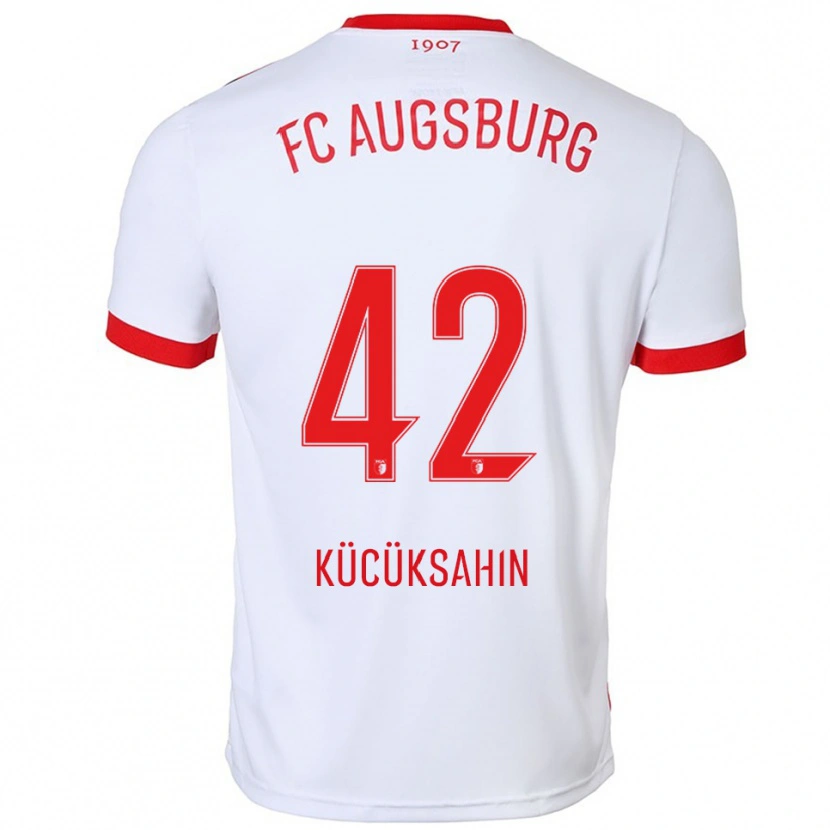 Danxen Enfant Maillot Mahmut Kücüksahin #42 Blanc Rouge Tenues Domicile 2025/26 T-Shirt