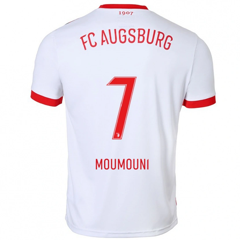 Danxen Enfant Maillot Faris Moumouni #7 Blanc Rouge Tenues Domicile 2025/26 T-Shirt