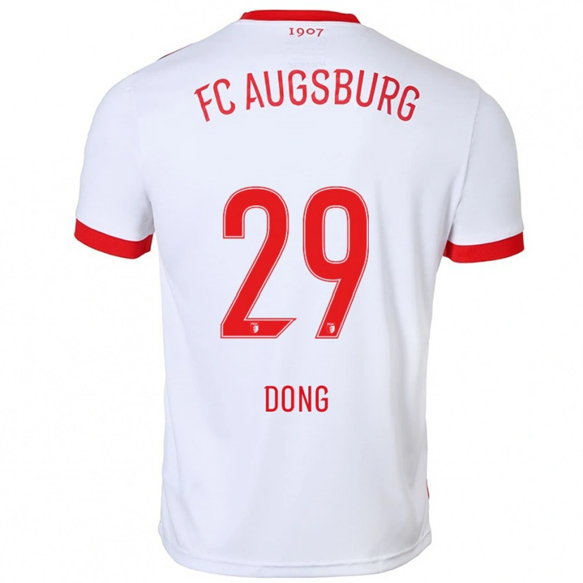 Danxen Enfant Maillot Kyliane Dong #29 Blanc Rouge Tenues Domicile 2025/26 T-Shirt