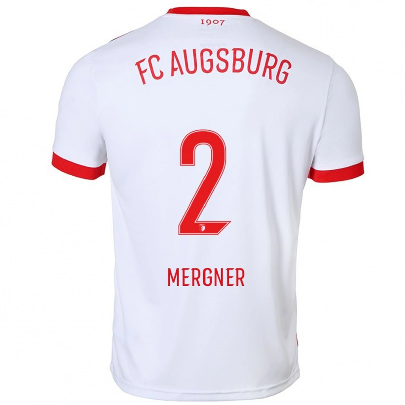 Danxen Enfant Maillot Sandra Mergner #2 Blanc Rouge Tenues Domicile 2025/26 T-Shirt