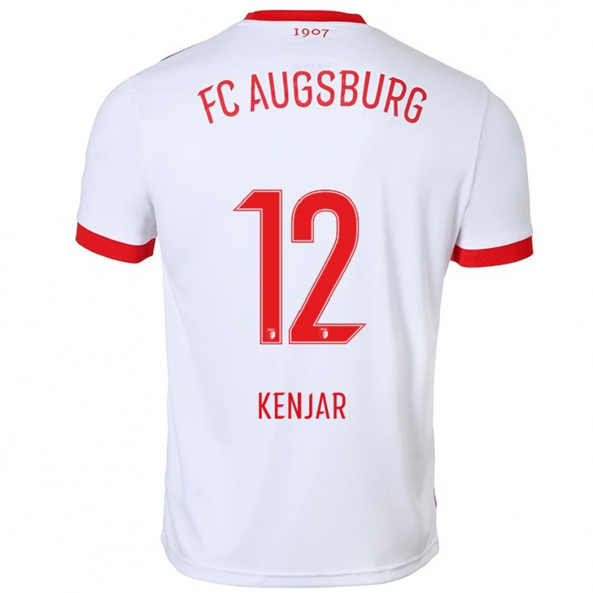 Danxen Enfant Maillot Alen Kenjar #12 Blanc Rouge Tenues Domicile 2025/26 T-Shirt
