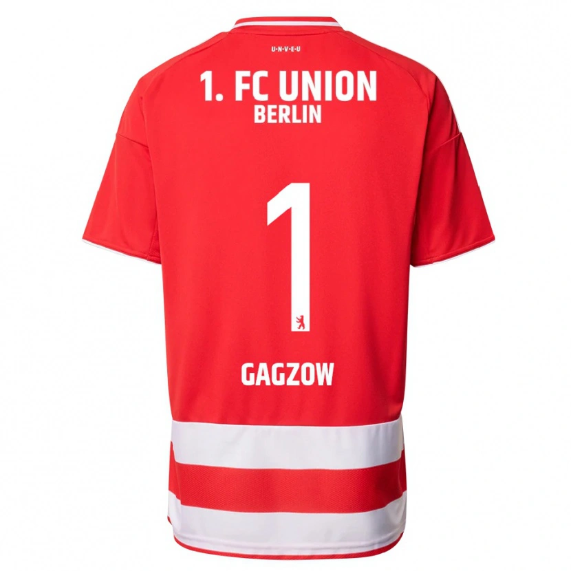 Danxen Enfant Maillot Fritz Gagzow #1 Rouge Blanc Tenues Domicile 2025/26 T-Shirt