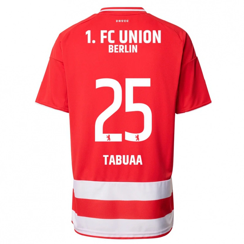 Danxen Enfant Maillot Stephen Tabuaa #25 Rouge Blanc Tenues Domicile 2025/26 T-Shirt