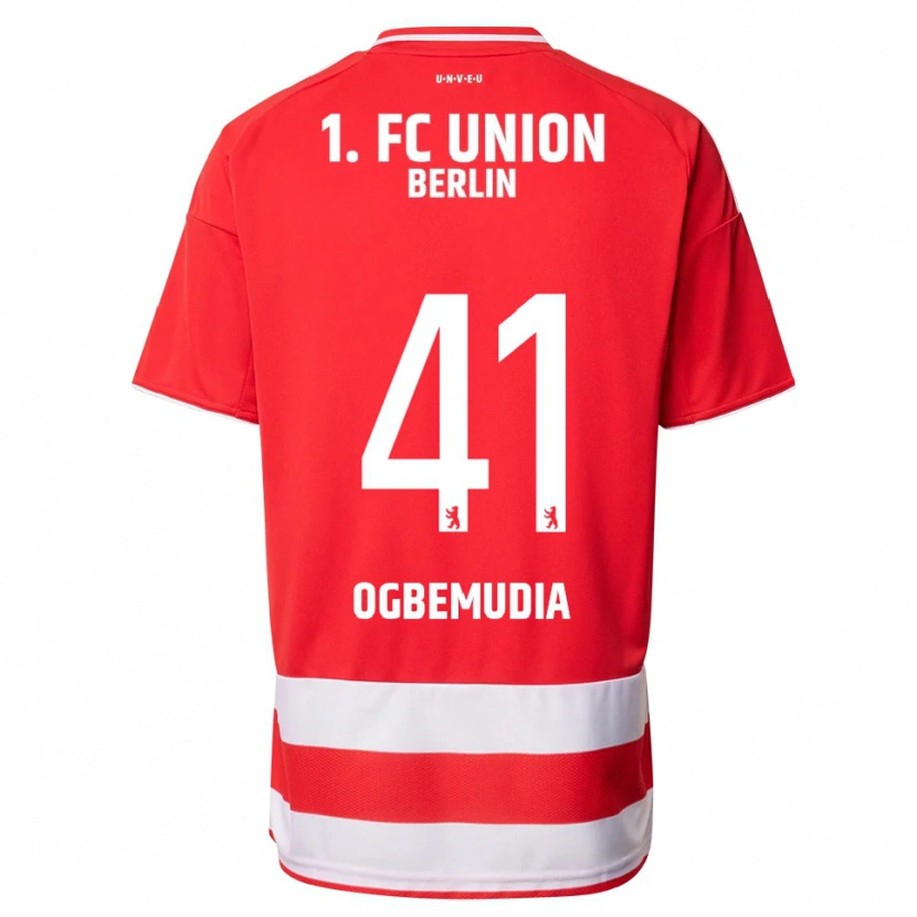 Danxen Enfant Maillot Oluwaseun Ogbemudia #41 Rouge Blanc Tenues Domicile 2025/26 T-Shirt