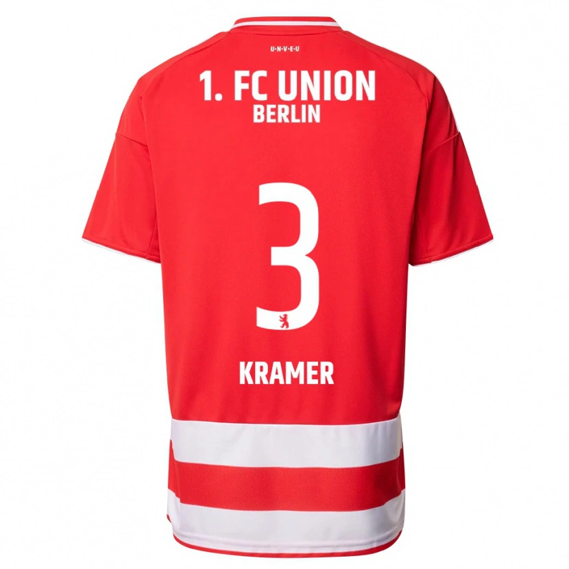 Danxen Enfant Maillot Carlos Kramer #3 Rouge Blanc Tenues Domicile 2025/26 T-Shirt