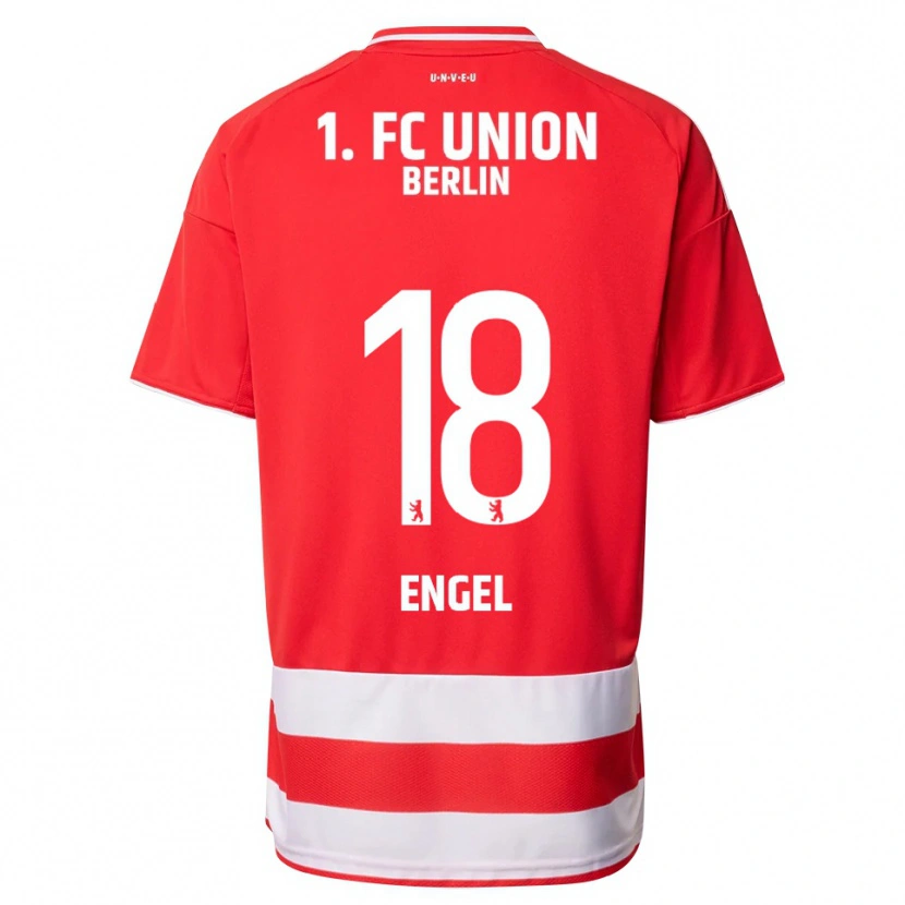 Danxen Enfant Maillot Oskar Engel #18 Rouge Blanc Tenues Domicile 2025/26 T-Shirt