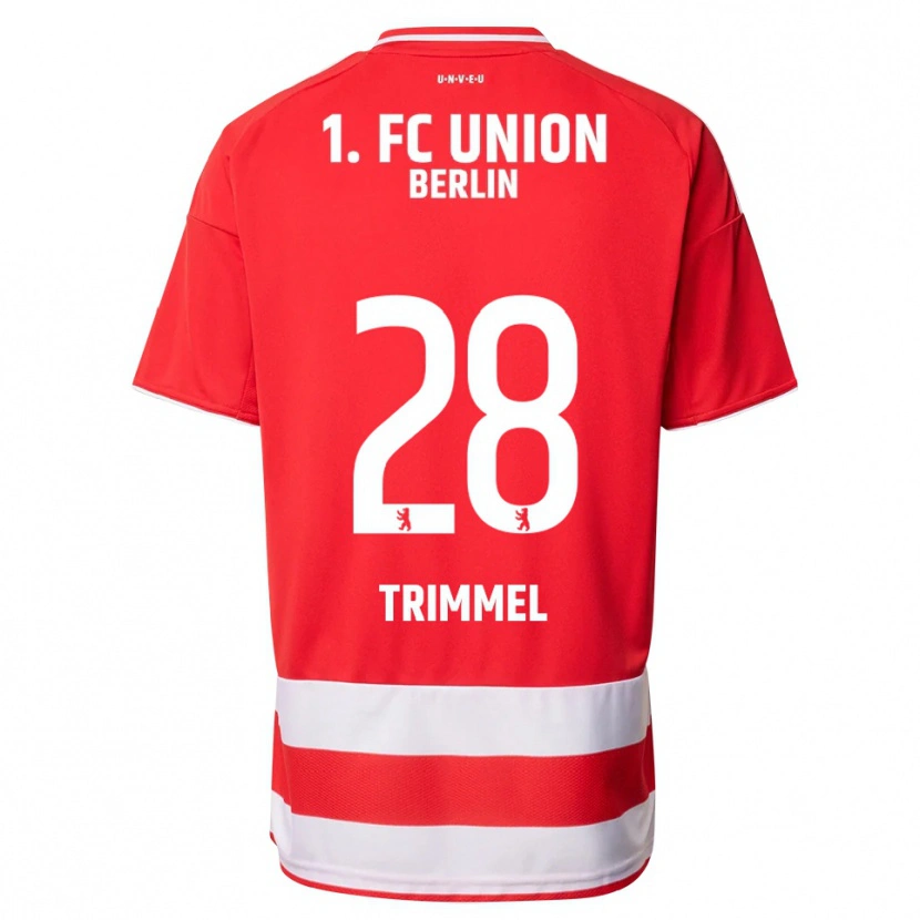 Danxen Enfant Maillot Christopher Trimmel #28 Rouge Blanc Tenues Domicile 2025/26 T-Shirt
