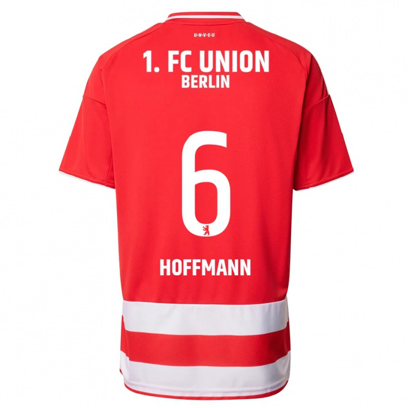 Danxen Enfant Maillot Finn Hoffmann #6 Rouge Blanc Tenues Domicile 2025/26 T-Shirt