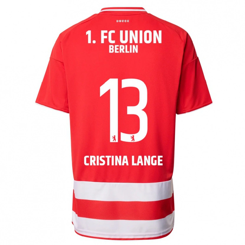 Danxen Enfant Maillot Maria Cristina Lange #13 Rouge Blanc Tenues Domicile 2025/26 T-Shirt