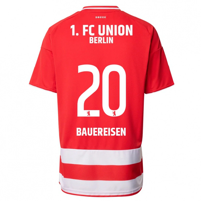Danxen Enfant Maillot Nele Bauereisen #20 Rouge Blanc Tenues Domicile 2025/26 T-Shirt