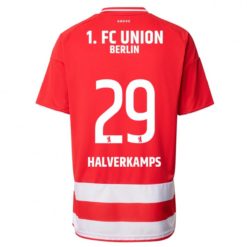 Danxen Enfant Maillot Antonia Halverkamps #29 Rouge Blanc Tenues Domicile 2025/26 T-Shirt
