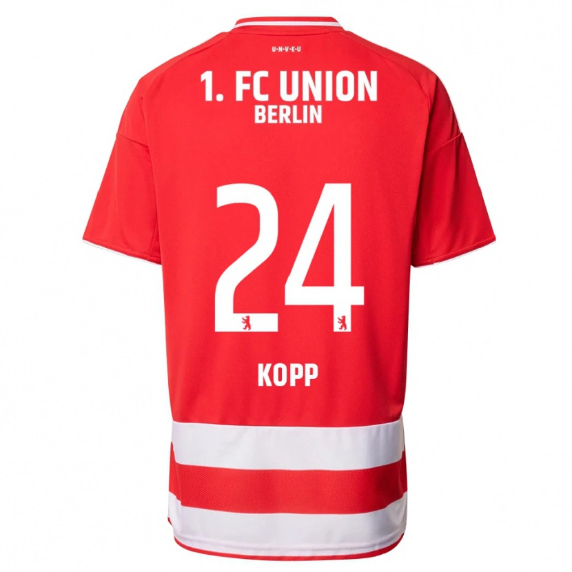 Danxen Enfant Maillot Marvin Kopp #24 Rouge Blanc Tenues Domicile 2025/26 T-Shirt