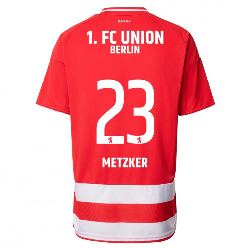 Danxen Enfant Maillot Pia Metzker #23 Rouge Blanc Tenues Domicile 2025/26 T-Shirt