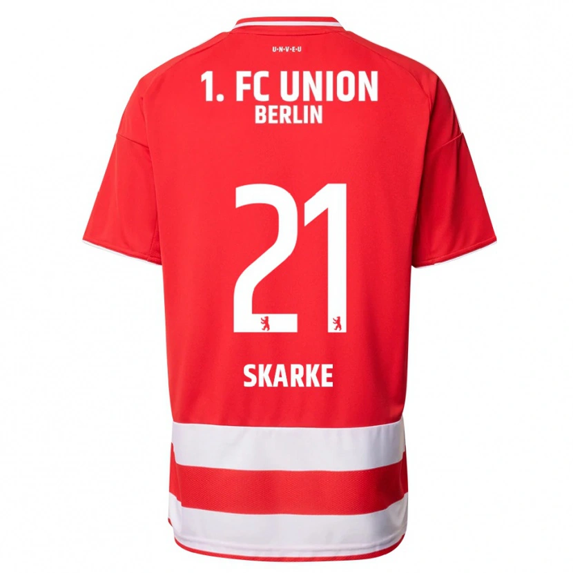 Danxen Enfant Maillot Tim Skarke #21 Rouge Blanc Tenues Domicile 2025/26 T-Shirt