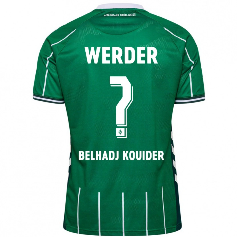 Danxen Enfant Maillot Mahfoud Belhadj Kouider #0 Vert Blanc Tenues Domicile 2025/26 T-Shirt