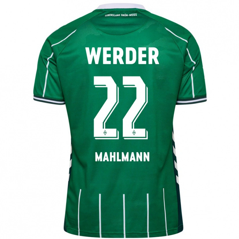 Danxen Enfant Maillot Justus Mahlmann #22 Vert Blanc Tenues Domicile 2025/26 T-Shirt