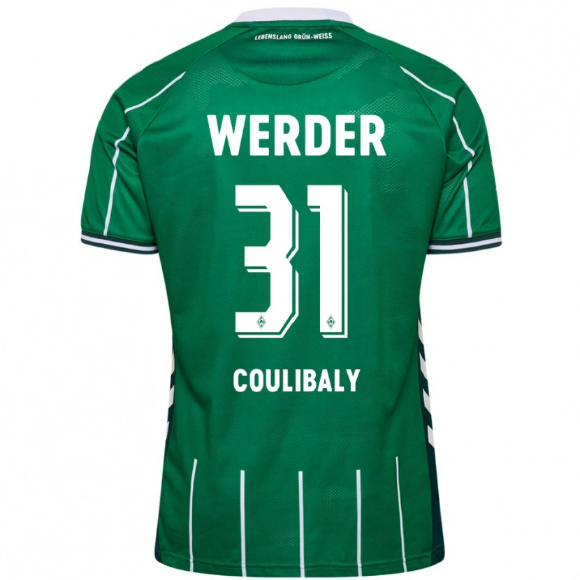 Danxen Enfant Maillot Karim Coulibaly #31 Vert Blanc Tenues Domicile 2025/26 T-Shirt