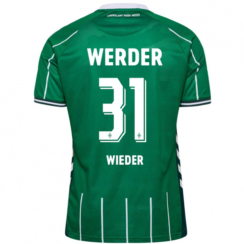 Danxen Enfant Maillot Verena Wieder #31 Vert Blanc Tenues Domicile 2025/26 T-Shirt