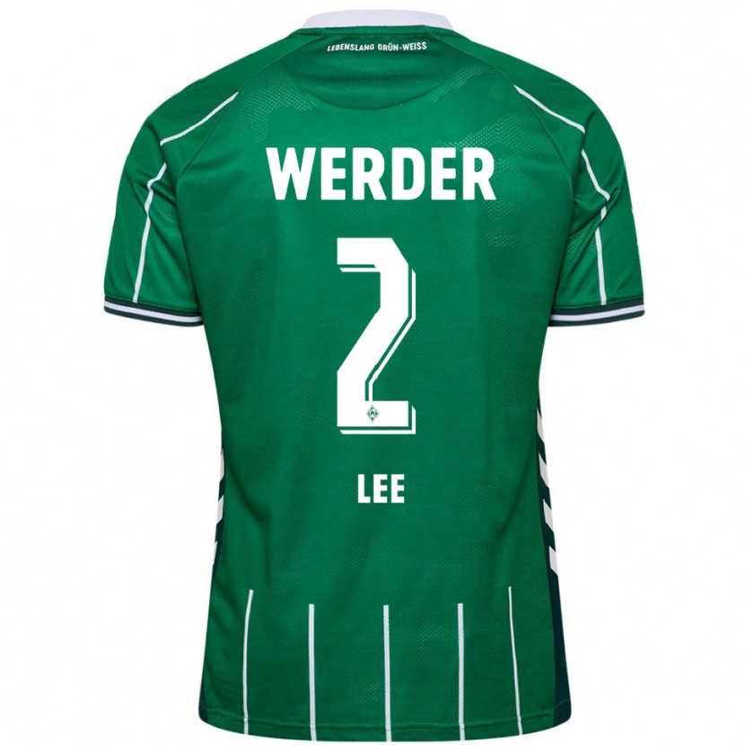 Danxen Enfant Maillot Gun-Woo Lee #2 Vert Blanc Tenues Domicile 2025/26 T-Shirt