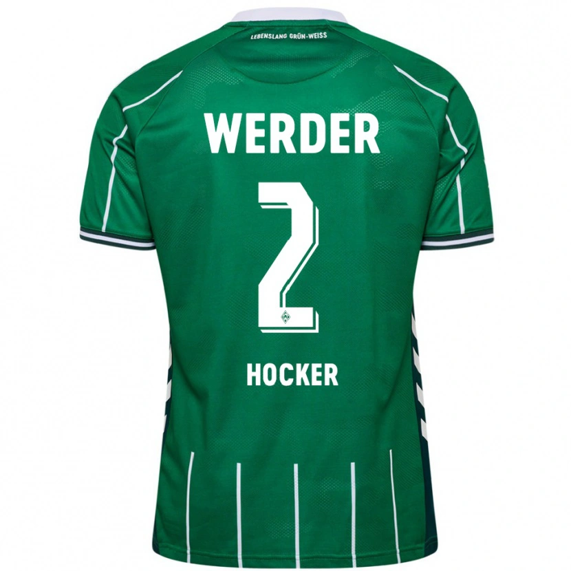 Danxen Enfant Maillot Luca Höcker #2 Vert Blanc Tenues Domicile 2025/26 T-Shirt