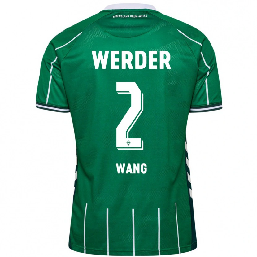 Danxen Enfant Maillot Bowen Wang #2 Vert Blanc Tenues Domicile 2025/26 T-Shirt