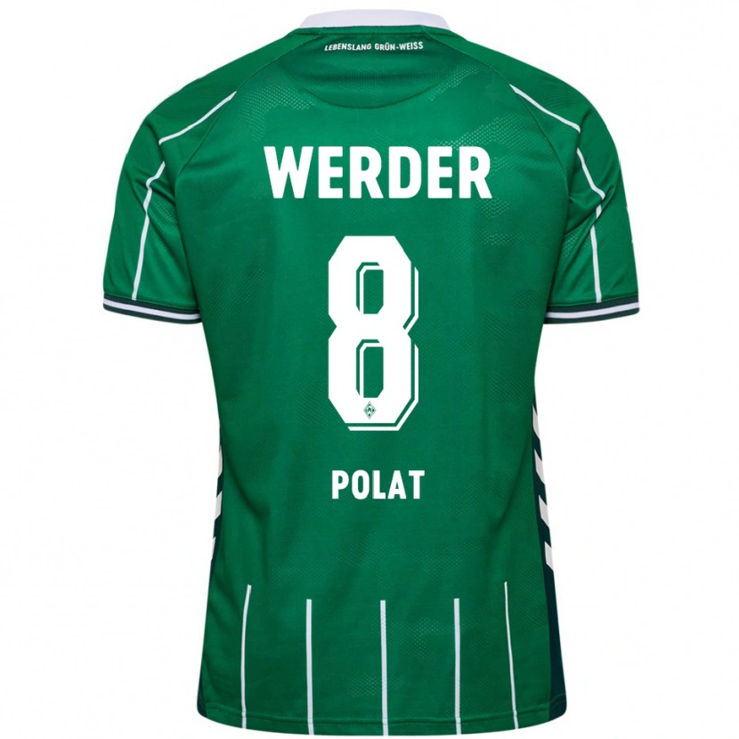 Danxen Enfant Maillot Mikail Polat #8 Vert Blanc Tenues Domicile 2025/26 T-Shirt