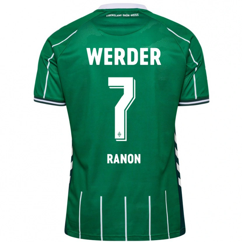 Danxen Enfant Maillot Yuval Ranon #7 Vert Blanc Tenues Domicile 2025/26 T-Shirt