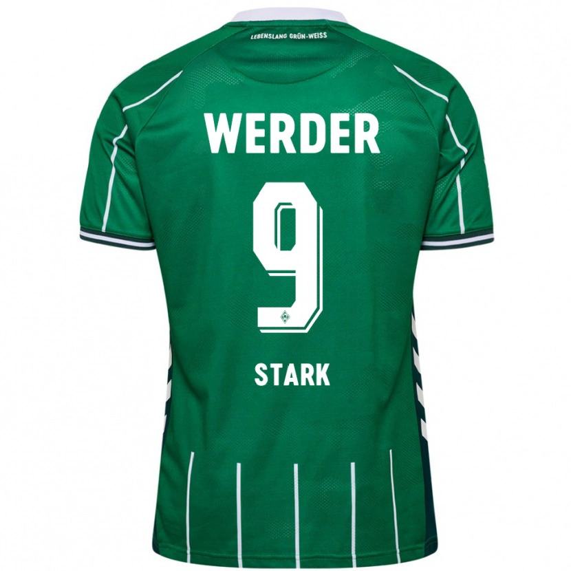 Danxen Enfant Maillot Christian Stark #9 Vert Blanc Tenues Domicile 2025/26 T-Shirt