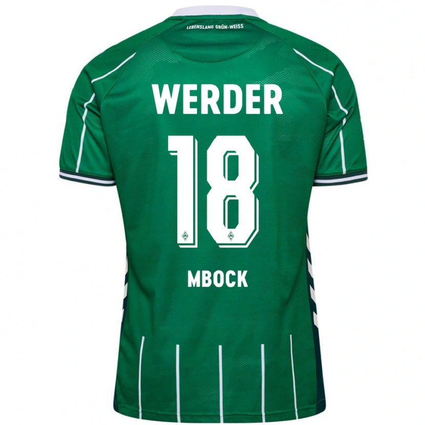 Danxen Enfant Maillot Princewill Mbock #18 Vert Blanc Tenues Domicile 2025/26 T-Shirt