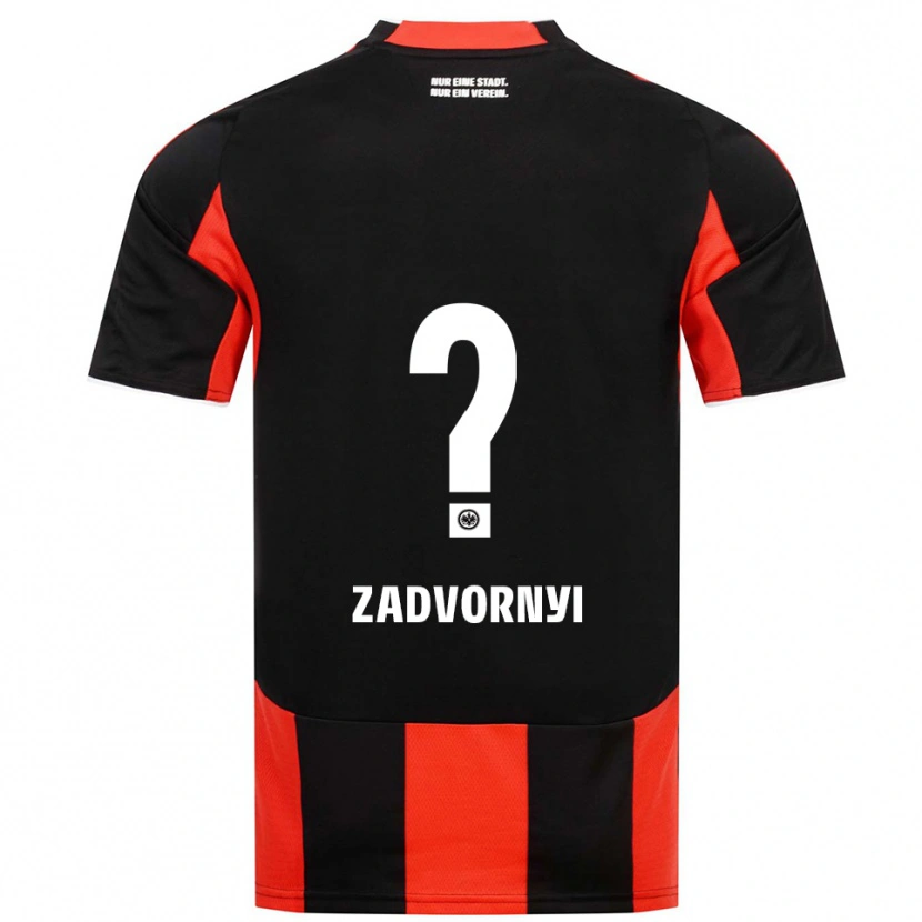 Danxen Enfant Maillot Igor Zadvornyi #0 Noir Rouge Tenues Domicile 2025/26 T-Shirt