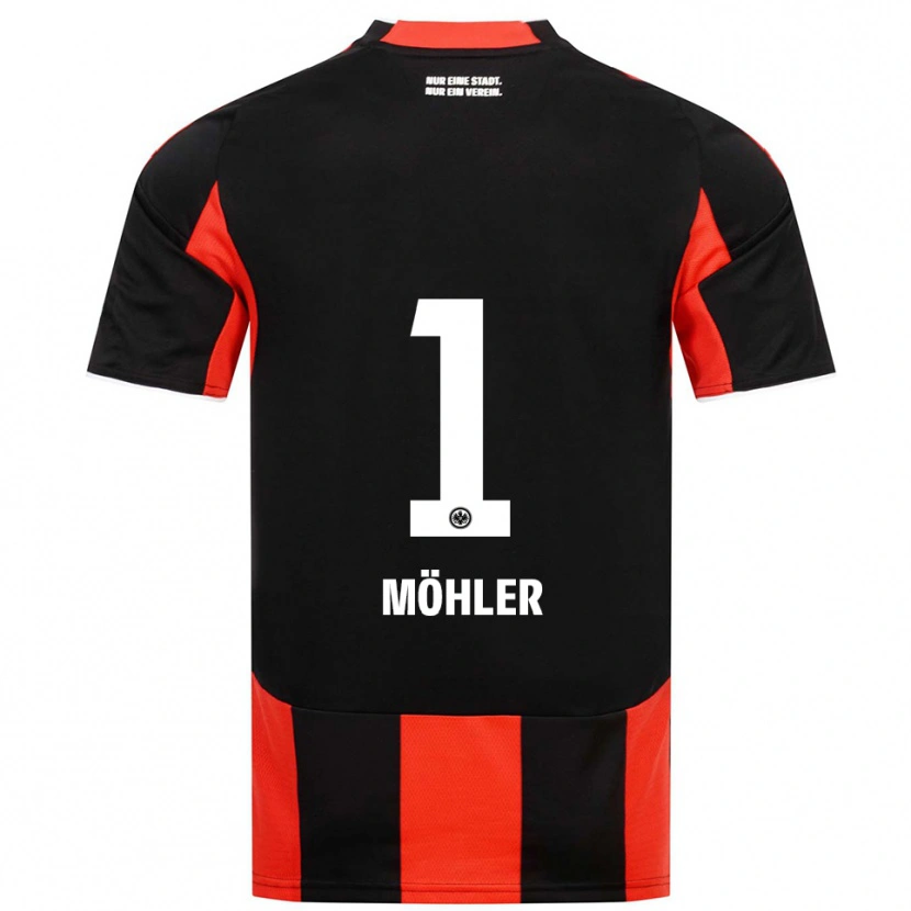 Danxen Enfant Maillot Emil Möhler #1 Noir Rouge Tenues Domicile 2025/26 T-Shirt